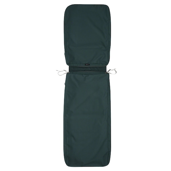 Classic Accessories Water-Resist 72x21x3" Patio Chaise Lounge Cushion Cover, Mallard Green 60-380-011101-RT - main